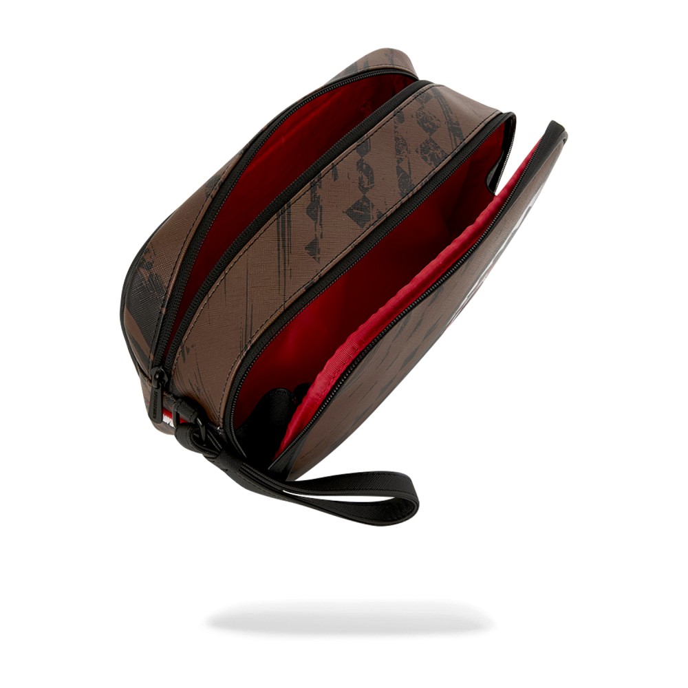 Sprayground - Borsa marrone Smeared grunge fantasia astratta per uomo |