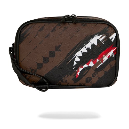 Sprayground - Borsa marrone Smeared grunge fantasia astratta per uomo |