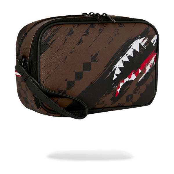 Sprayground - Borsa marrone Smeared grunge fantasia astratta per uomo |