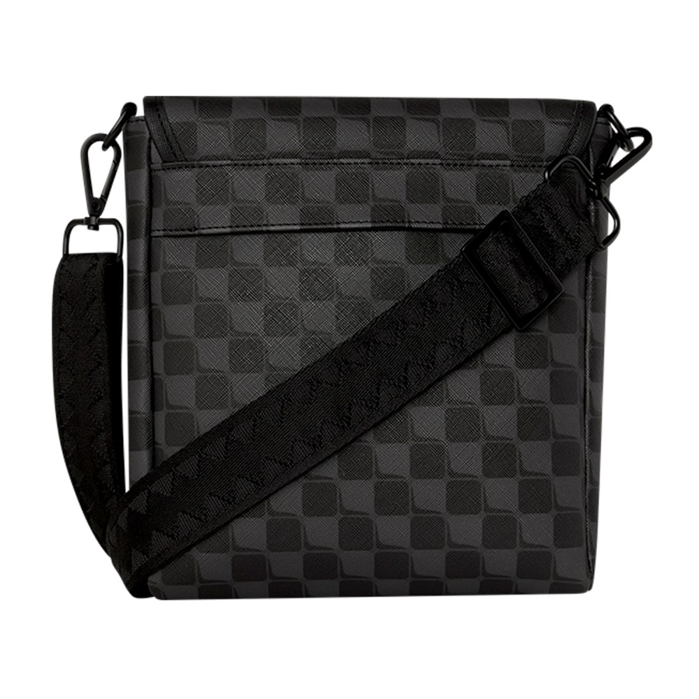 Sprayground - Borsa a tracolla nera Sharks in paris balloon con patta per uomo