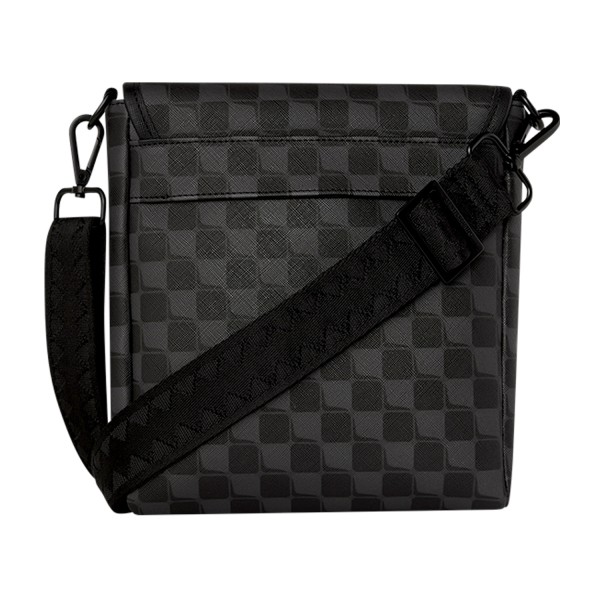 Sprayground - Borsa a tracolla nera Sharks in paris balloon con patta per uomo