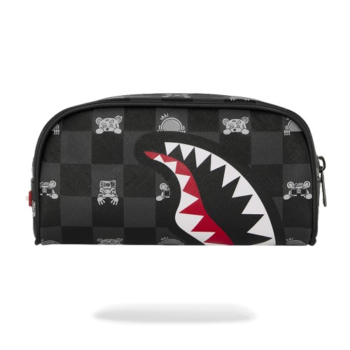 Sprayground - Astuccio nero Gray peeking character fantasia atratta per uomo |