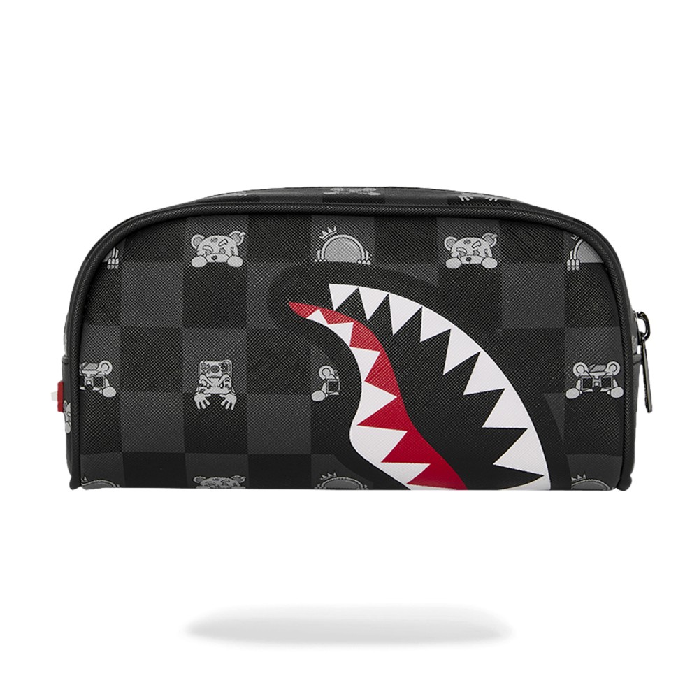 Sprayground - Astuccio nero Gray peeking character fantasia atratta per uomo |