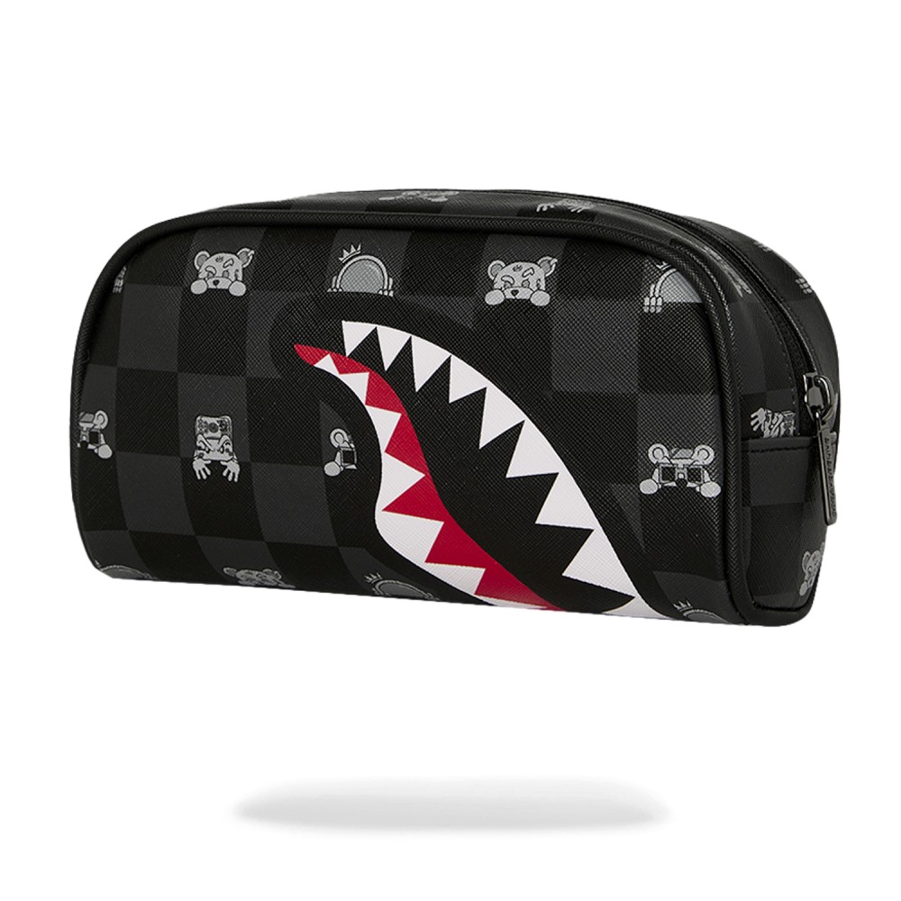 Sprayground - Astuccio nero Gray peeking character fantasia atratta per uomo |