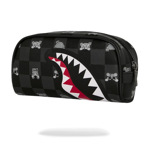 Sprayground - Astuccio nero Gray peeking character fantasia atratta per uomo |
