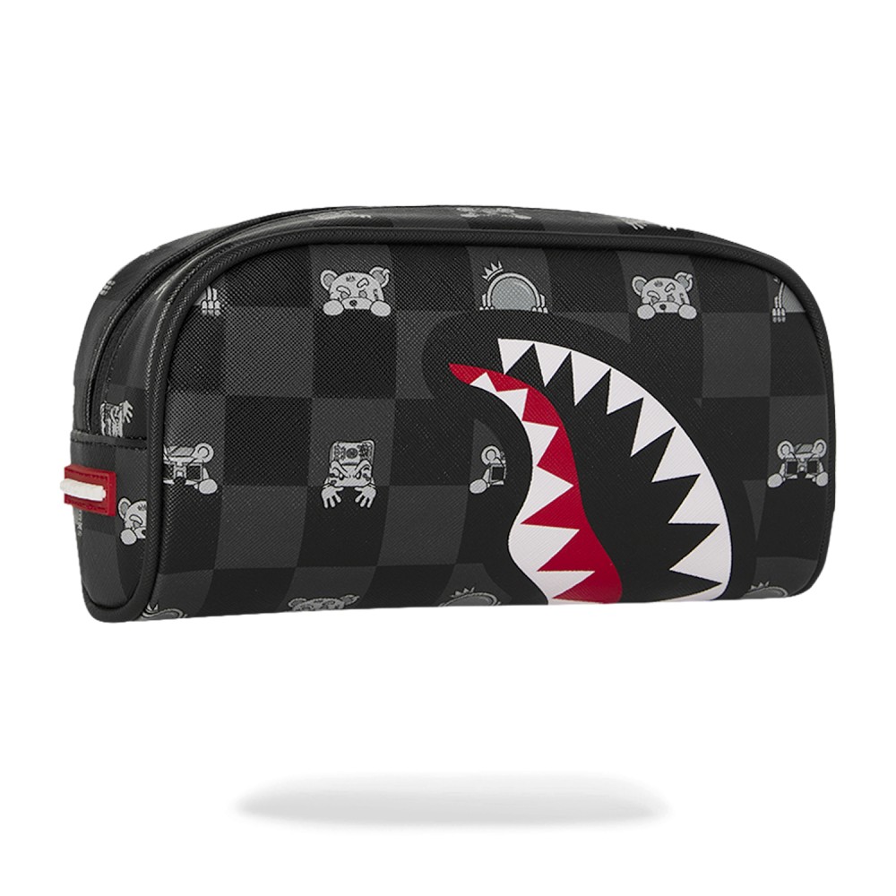 Sprayground - Astuccio nero Gray peeking character fantasia atratta per uomo |