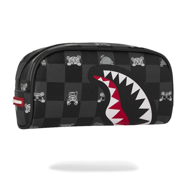 Sprayground - Astuccio nero Gray peeking character fantasia atratta per uomo |