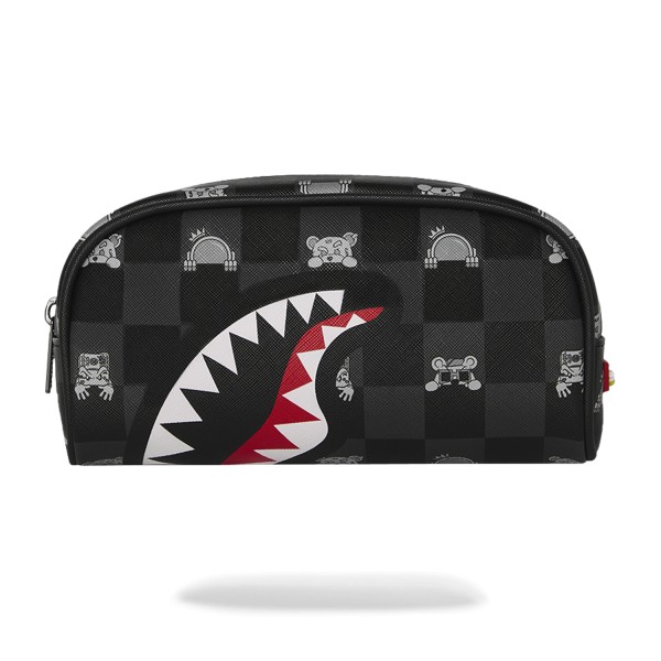 Sprayground - Astuccio nero Gray peeking character fantasia atratta per uomo |