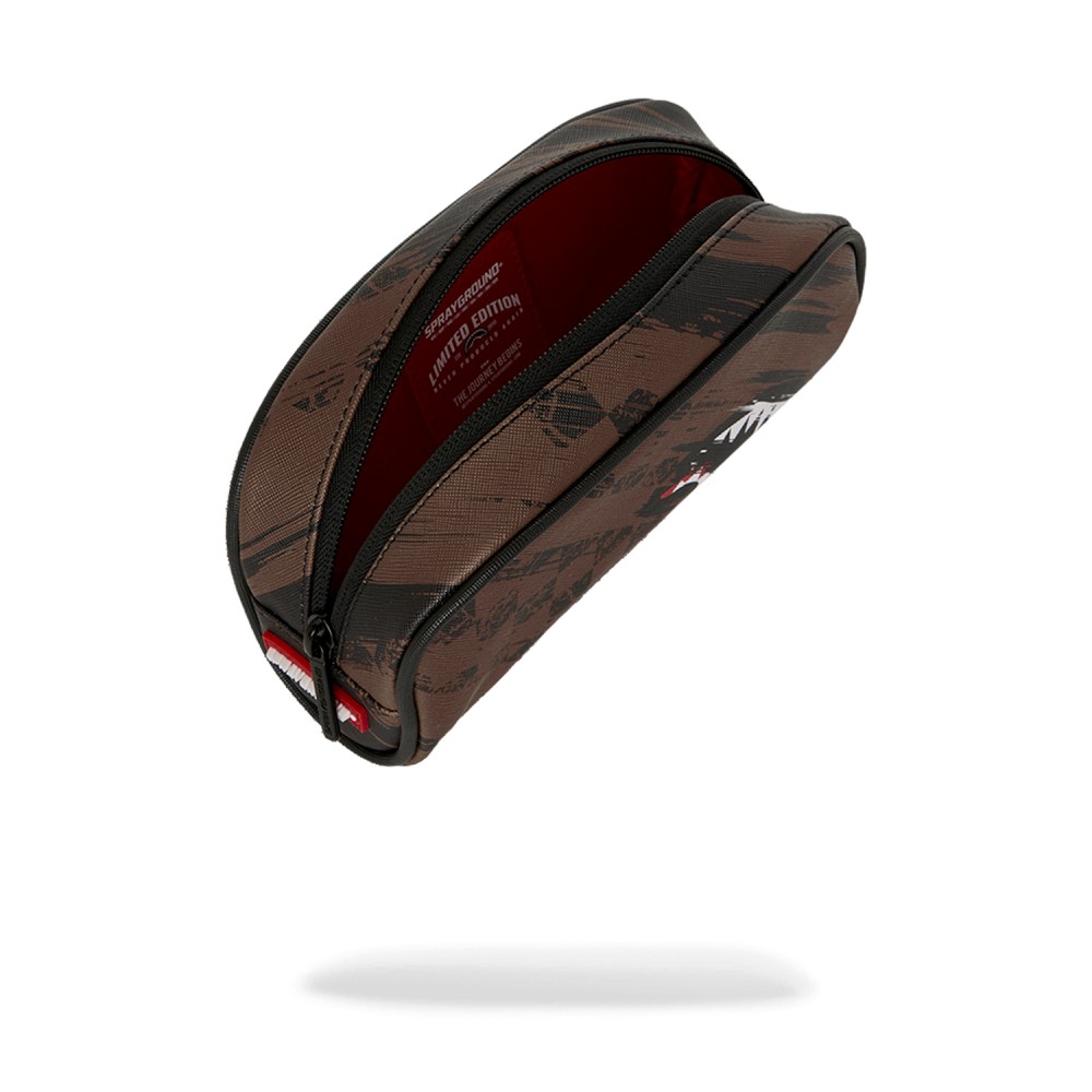 Sprayground - Astuccio marrone Smeared grunge fantasia atratta per uomo |