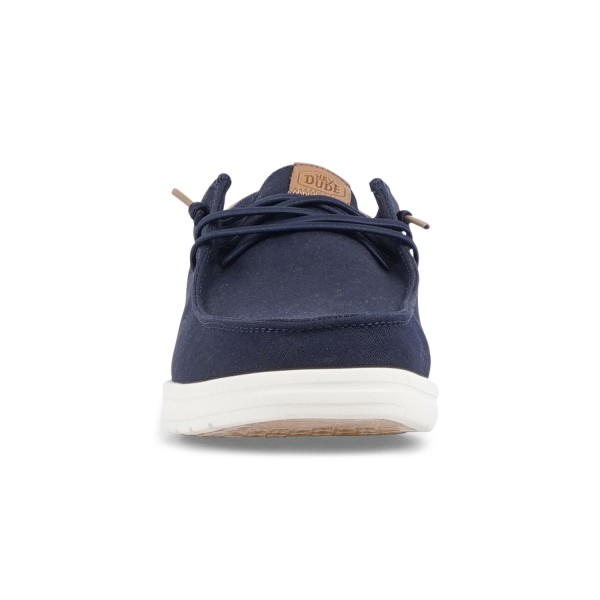 Hey Dude - Slip on blu Paul Canvas in tessuto liscio con inserti in pelle per