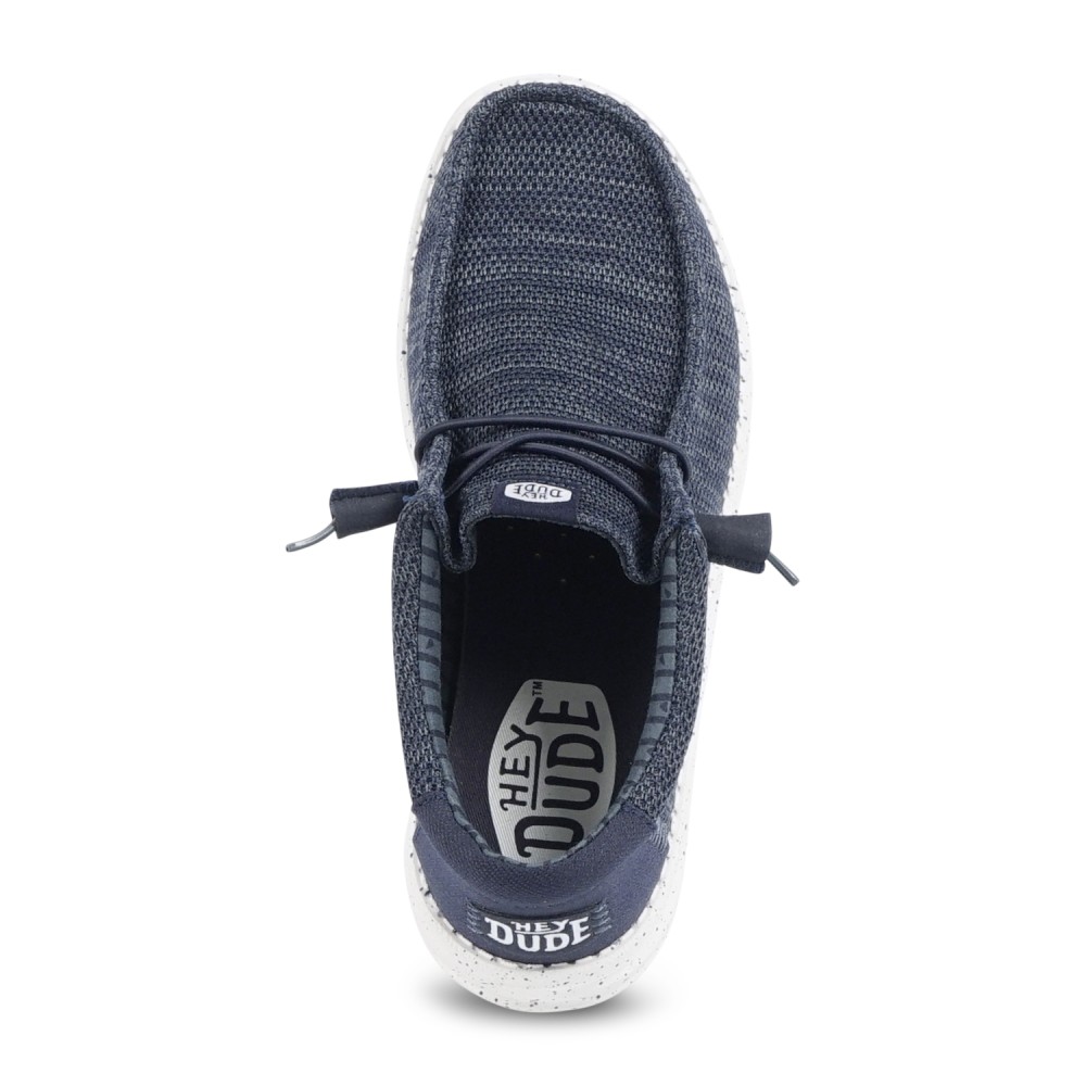 Hey Dude - Slip on blu Wally Stretch Sox elasticizzata ultra leggera per uomo |
