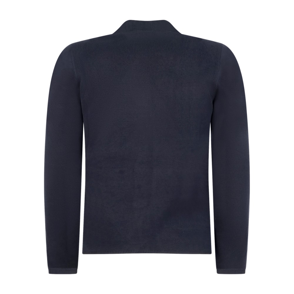 Hamaki-Ho - Cardigan blu con lavorazione punto a coste per uomo | gae1636h blu