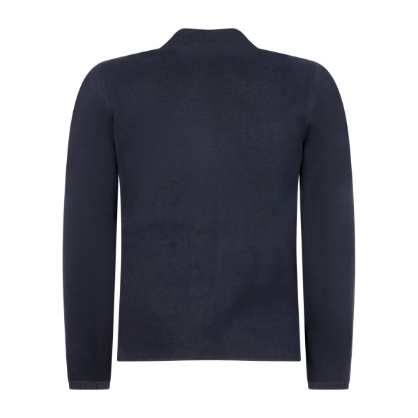 Hamaki-Ho - Cardigan blu con lavorazione punto a coste per uomo | gae1636h blu