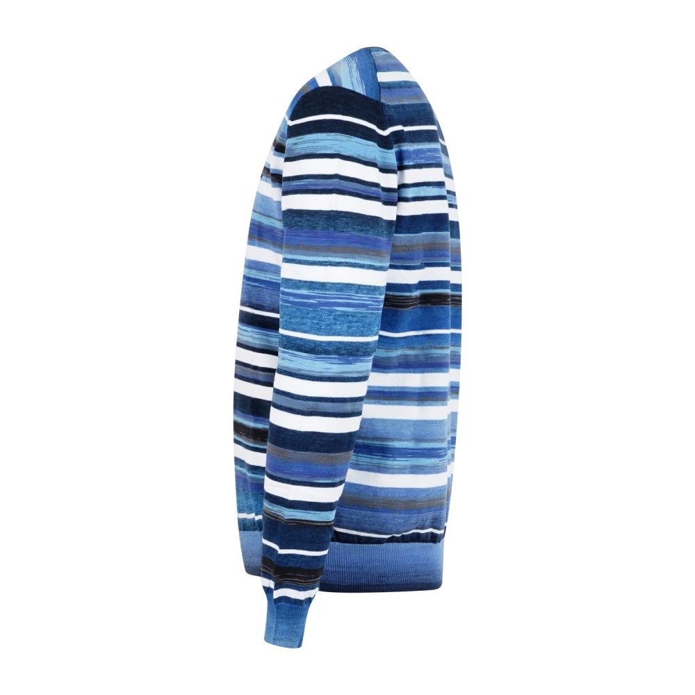 Harmont & Blaine - Maglione girocollo multicolore a righe sfumate realizzato in