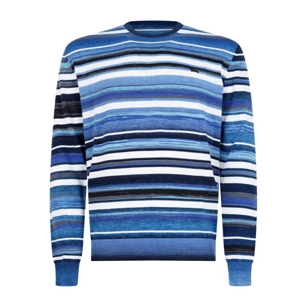 Harmont & Blaine - Maglione girocollo multicolore a righe sfumate realizzato in