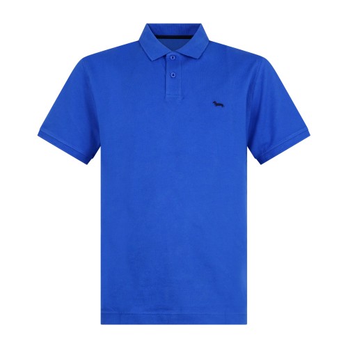 Harmont & Blaine - Polo azzurra manica corta con patch logo per uomo |