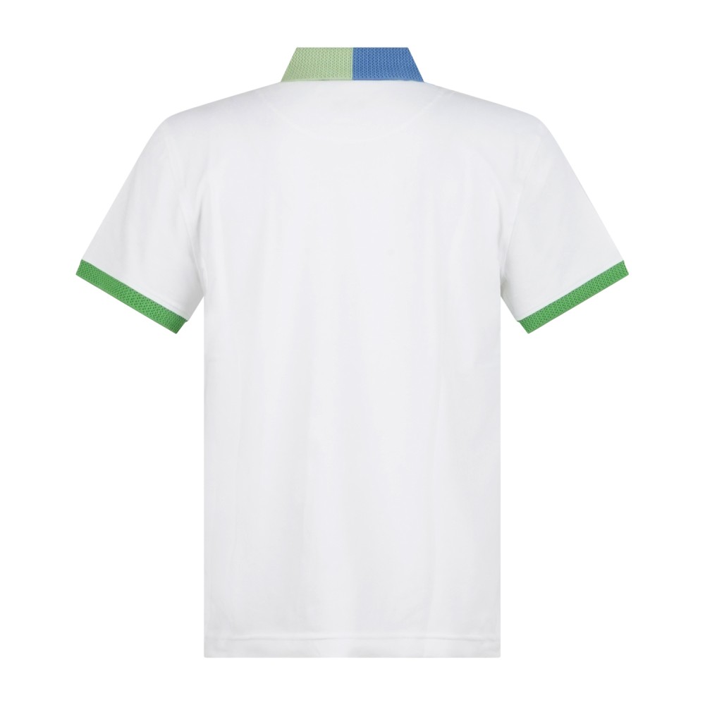 Harmont & Blaine - Polo bianca con orli a contrasto in 3D e ricamo logo per