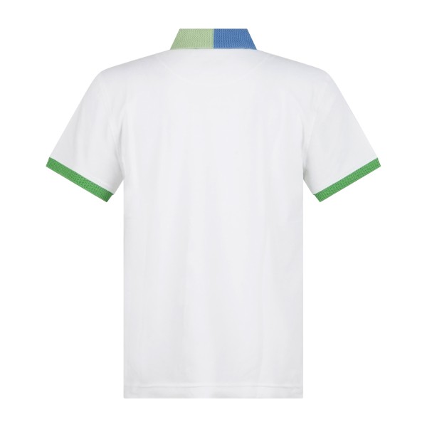 Harmont & Blaine - Polo bianca con orli a contrasto in 3D e ricamo logo per