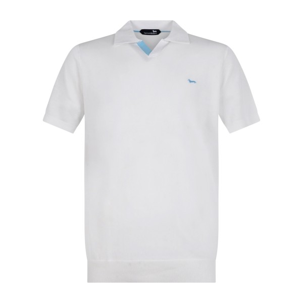 Harmont & Blaine - Polo bianca manica corta senza bottoni maglia di cotone
