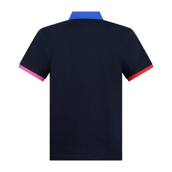 Harmont & Blaine - Polo blu con dettagli a contrasto e ricamo logo per uomo |