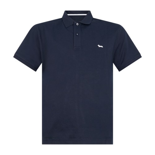 Harmont & Blaine - Polo blu manica corta con patch logo per uomo | lrq033020862