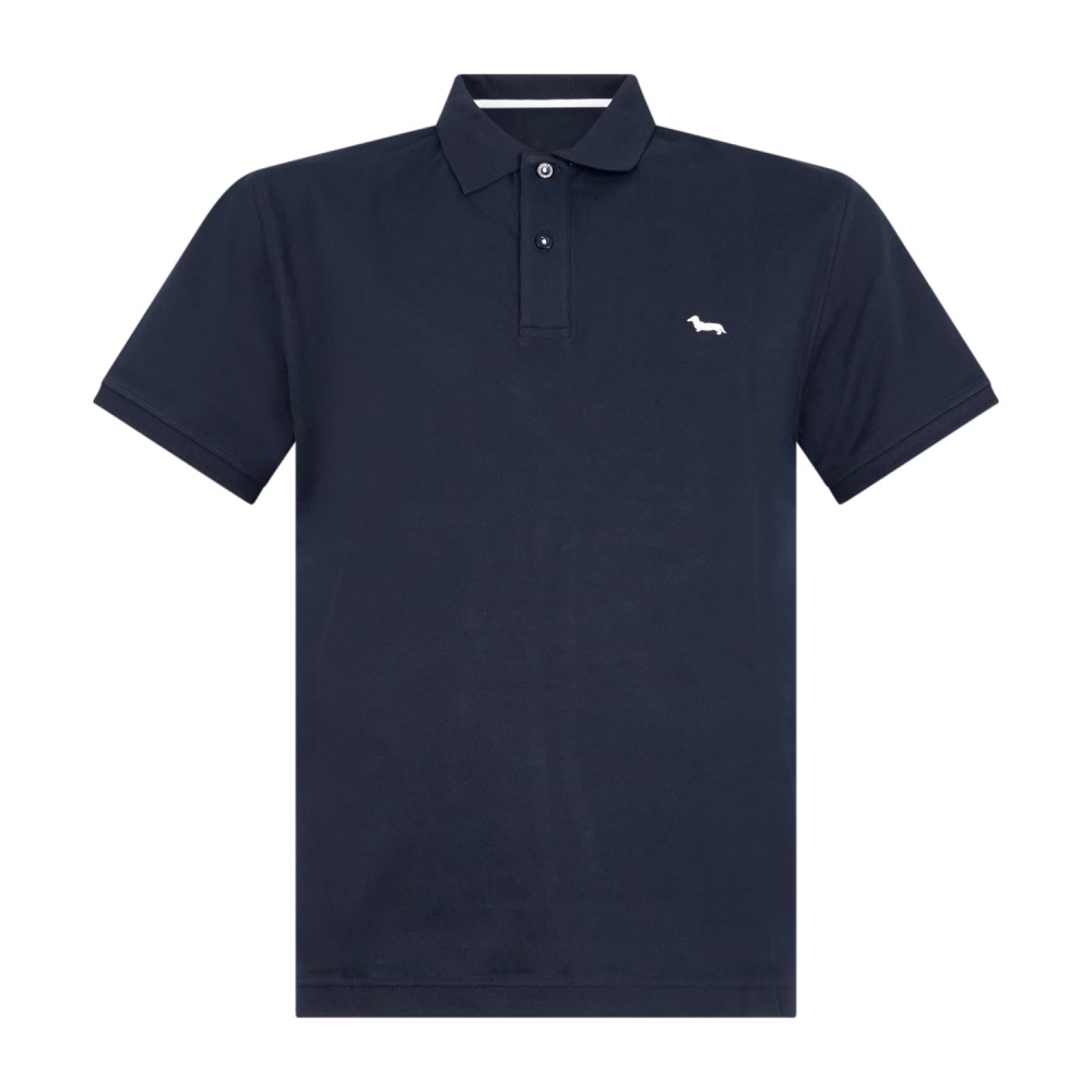 Harmont & Blaine - Polo blu manica corta con patch logo per uomo | lrq033020862