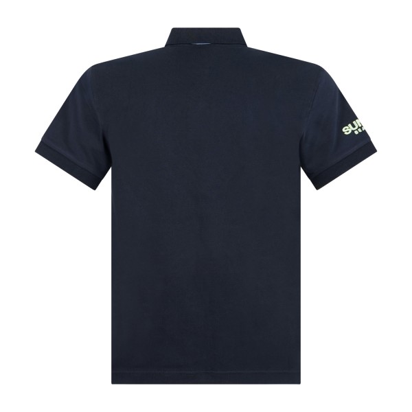 Sun68 - Polo blu manica corta con ricamo logo per uomo | a36150 07navy blue