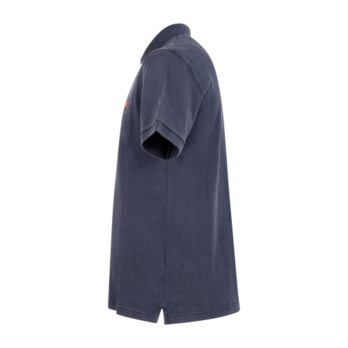 Sun68 - Polo blu manica corta con ricamo logo sul petto per uomo | a36155 07 2