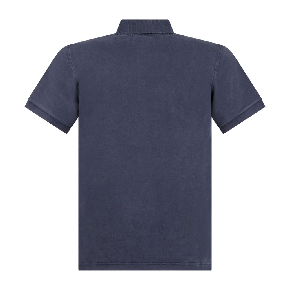 Sun68 - Polo blu manica corta con ricamo logo sul petto per uomo | a36155 07