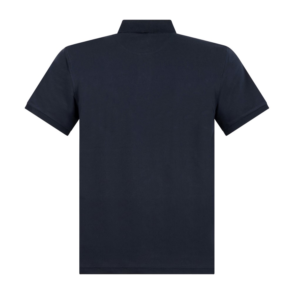 Sun68 - Polo blu manica corta con taschino stampa grafica per uomo | a36151 07