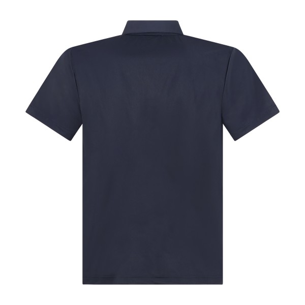 Hamaki-Ho - Polo blu senza bottoni manica corta in tessuto tecnico per uomo |