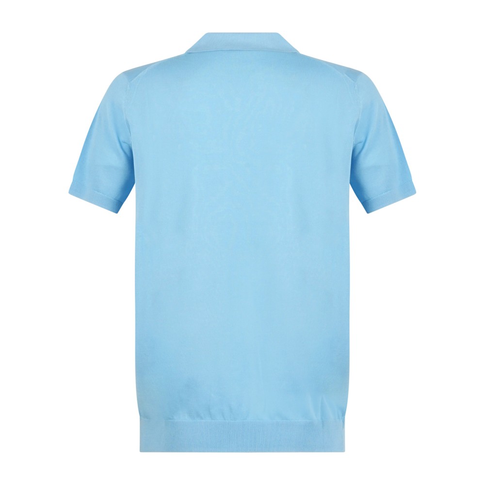 Harmont & Blaine - Polo celeste manica corta senza bottoni maglia di cotone