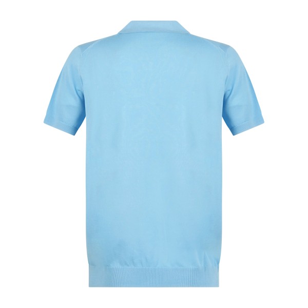 Harmont & Blaine - Polo celeste manica corta senza bottoni maglia di cotone