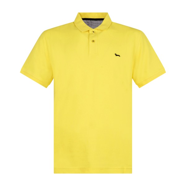 Harmont & Blaine - Polo gialla manica corta con patch logo per uomo |