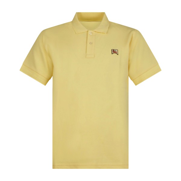 Roy Roger's - Polo giallo manica corta in cotone con patch logo per uomo |