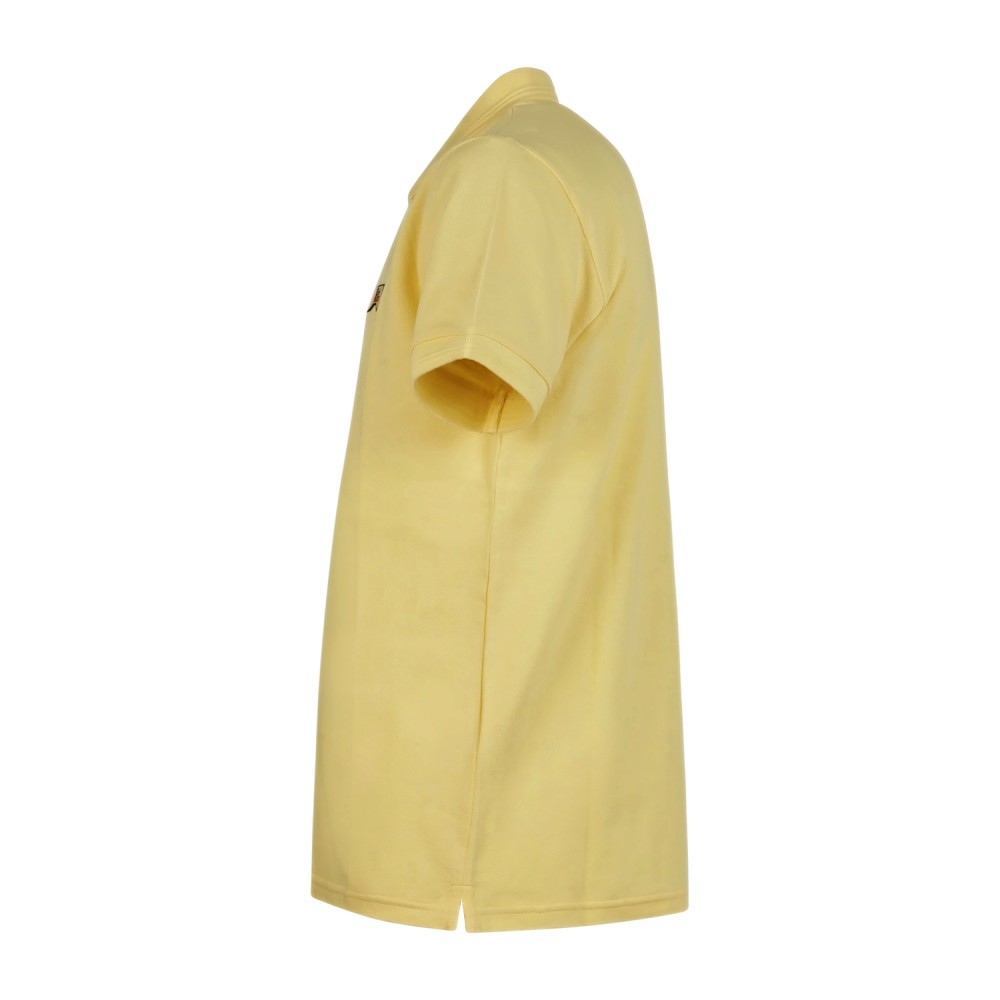 Roy Roger's - Polo giallo manica corta in cotone con patch logo per uomo |