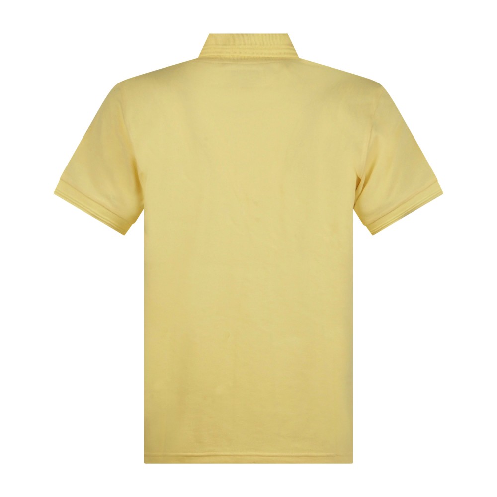 Roy Roger's - Polo giallo manica corta in cotone con patch logo per uomo |