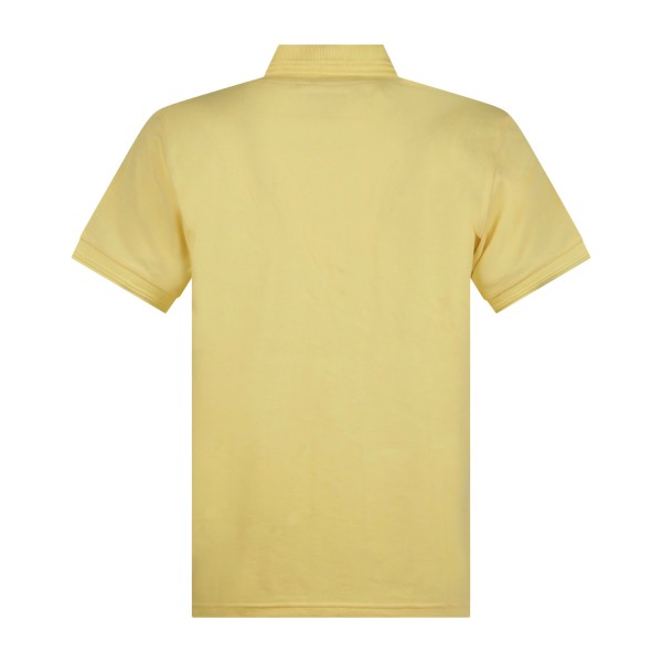 Roy Roger's - Polo giallo manica corta in cotone con patch logo per uomo |