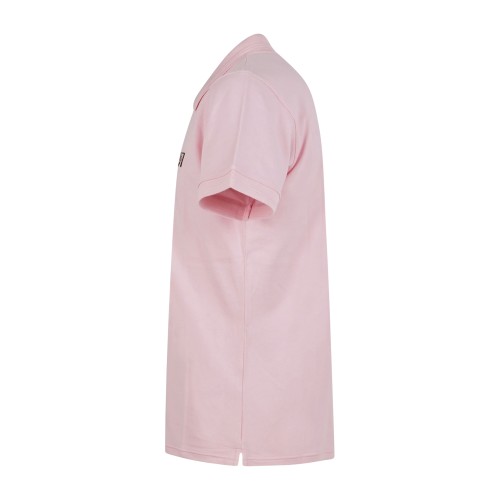 Roy Roger's - Polo rosa manica corta in cotone con patch logo per uomo | 2