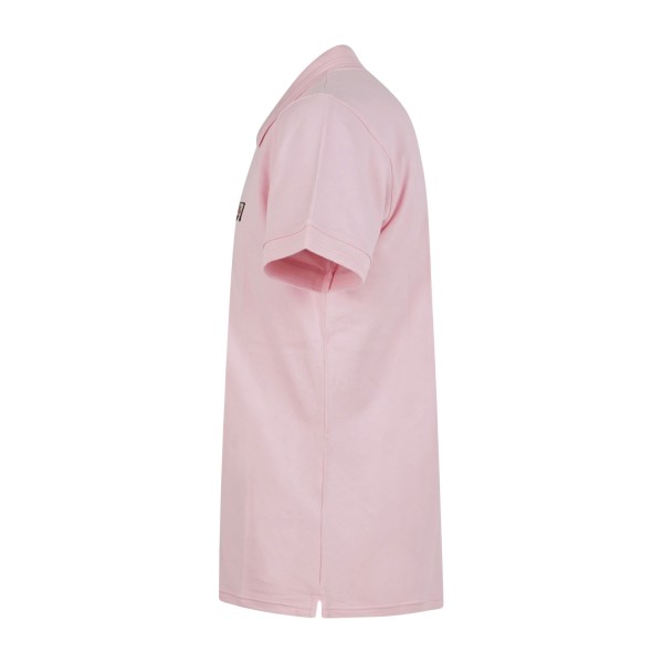 Roy Roger's - Polo rosa manica corta in cotone con patch logo per uomo |