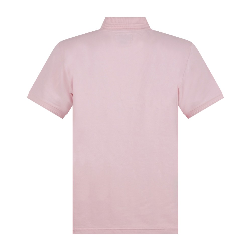 Roy Roger's - Polo rosa manica corta in cotone con patch logo per uomo |