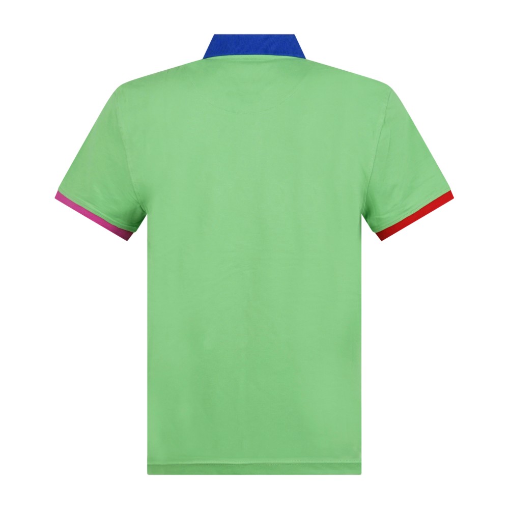 Harmont & Blaine - Polo verde con dettagli a contrasto e ricamo logo per uomo |