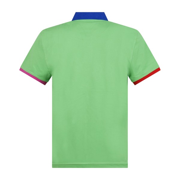 Harmont & Blaine - Polo verde con dettagli a contrasto e ricamo logo per uomo |