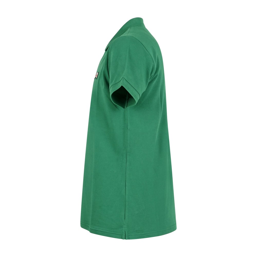 Roy Roger's - Polo verde manica corta in cotone con patch logo per uomo |