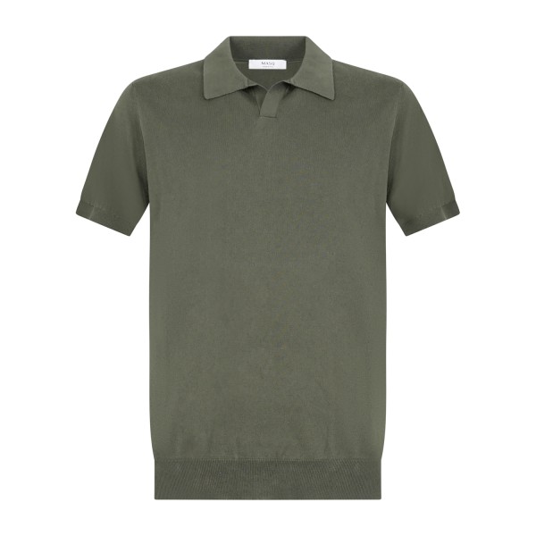 MASQ - Polo verde senza bottoni manica corta in maglia di cotone per uomo |
