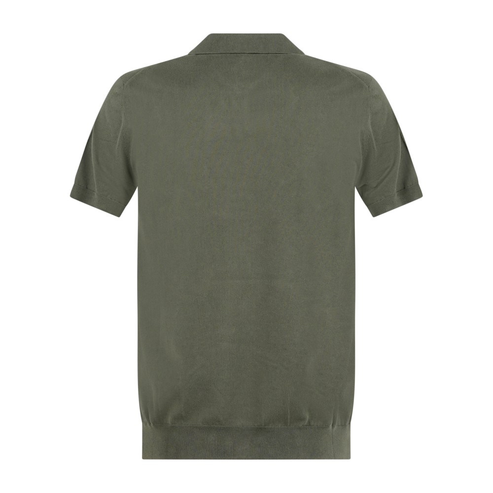 MASQ - Polo verde senza bottoni manica corta in maglia di cotone per uomo |
