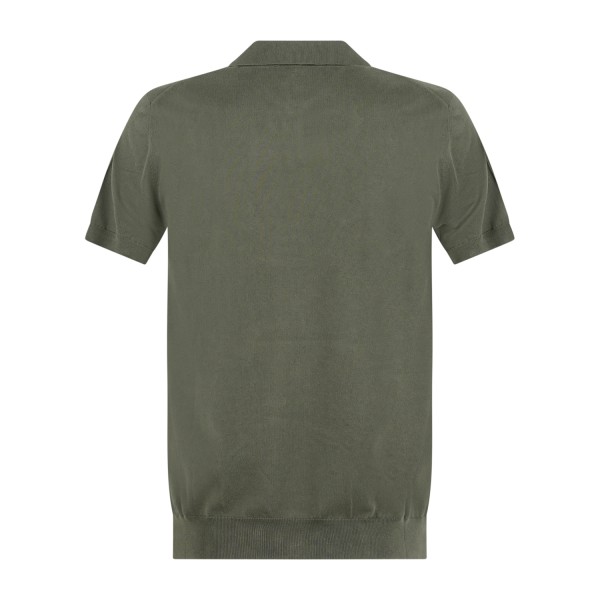 MASQ - Polo verde senza bottoni manica corta in maglia di cotone per uomo |