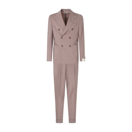 L.B.M. 1911 - Abito rosa Tom doppiopetto con pantalone doppia pince in