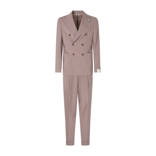 L.B.M. 1911 - Abito rosa Tom doppiopetto con pantalone doppia pince in