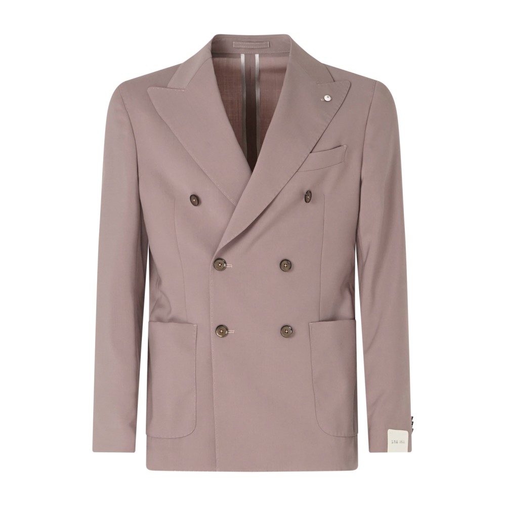 L.B.M. 1911 - Abito rosa Tom doppiopetto con pantalone doppia pince in